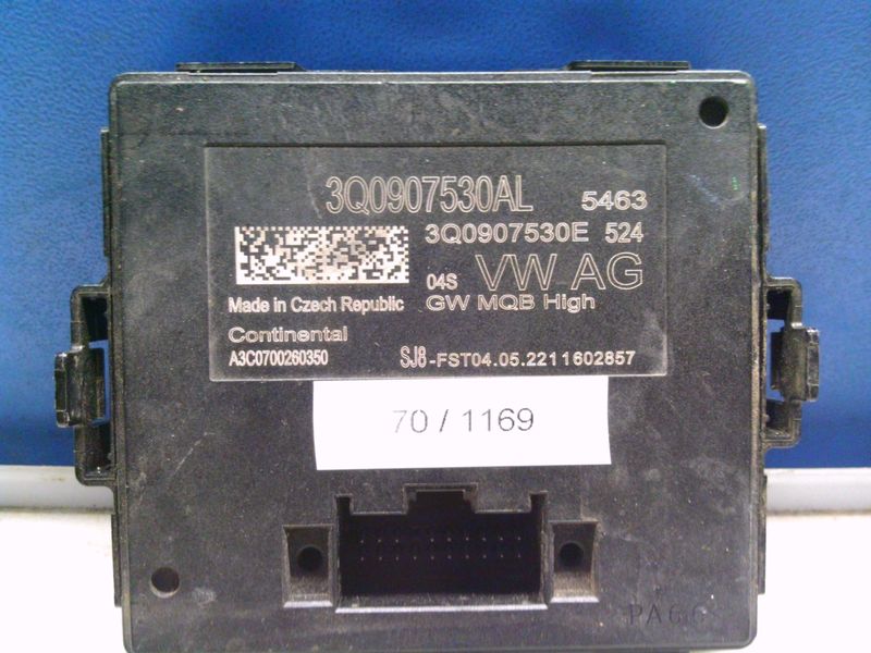 70-1169 Modulo Gateway Continental 3Q0907530AL   A3C0700260350 SJ8-FST04.05.2211602857   VOLKSWAGEN  Varie