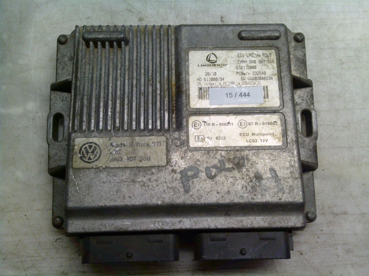 15-444 Centralina Gas GPL Landi Renzo 616719000   ECU LPG VW POLO 6R0 907 559 SW VW202045G34 HD 511000/34 Volkswagen Benzina / Gpl Polo