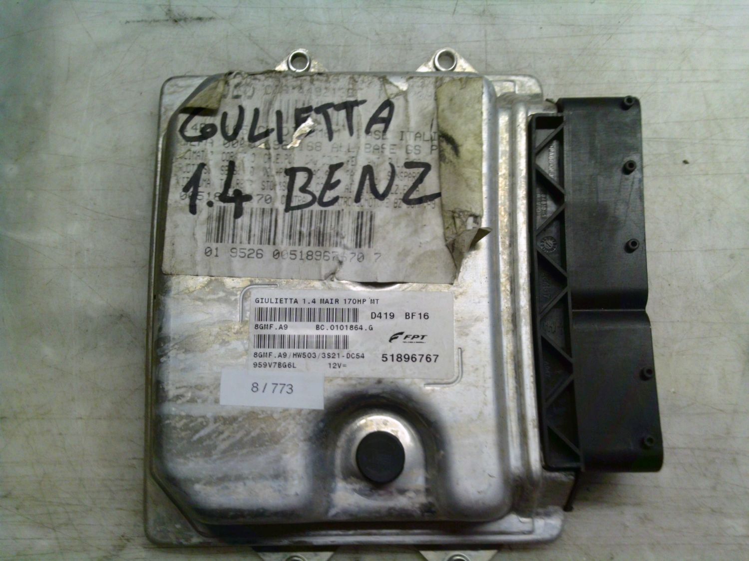 8-773 Centralina Motore Magneti Marelli 51896767   8GMF.A9 BC.0101864.G HW503/3S21-DC54  Alfa Romeo Diesel Giulietta