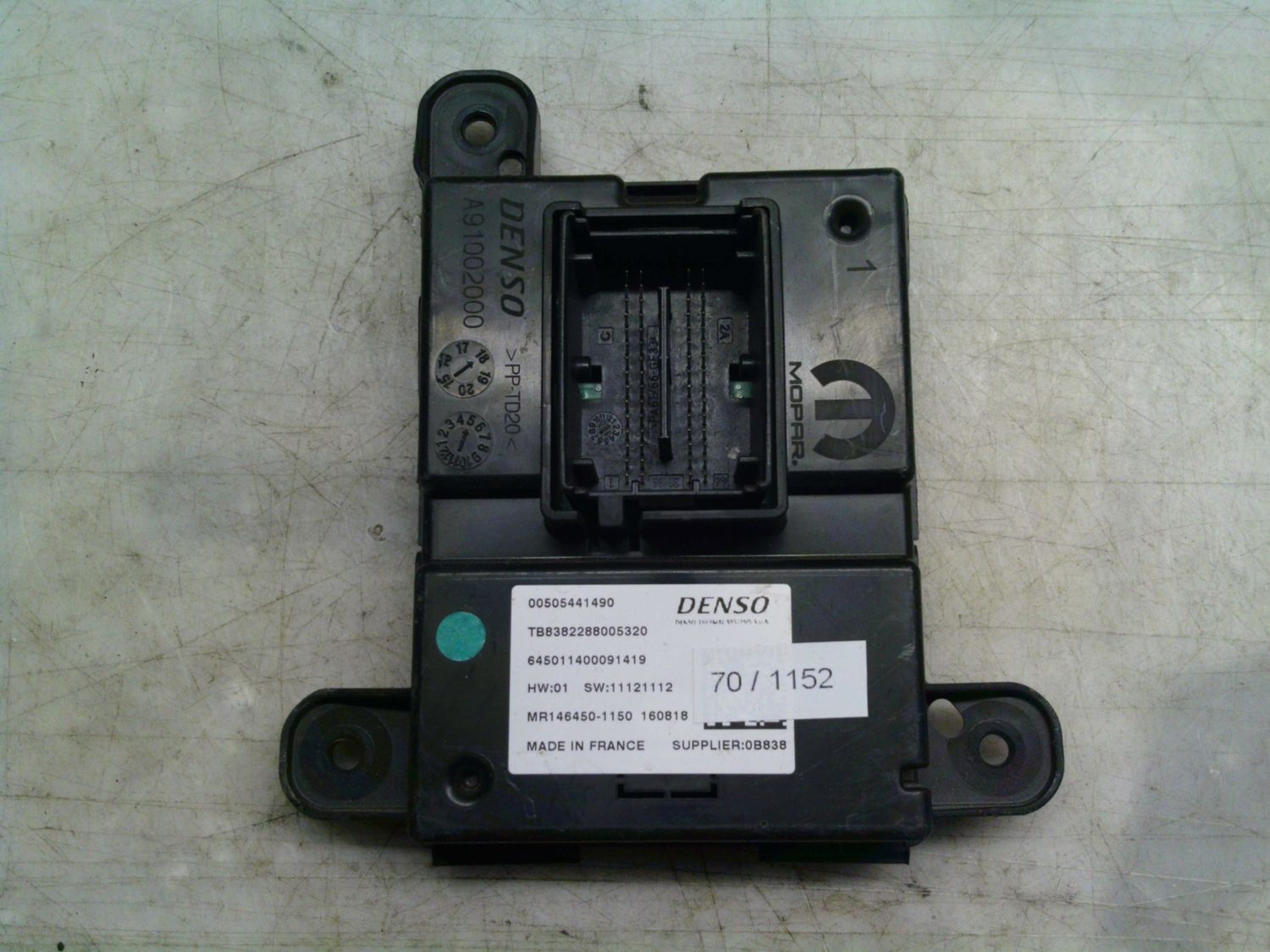 70-1152 Centralina Clima Denso 00505441490   0B838 MR146450-1150 160818  Alfa Romeo  Stelvio