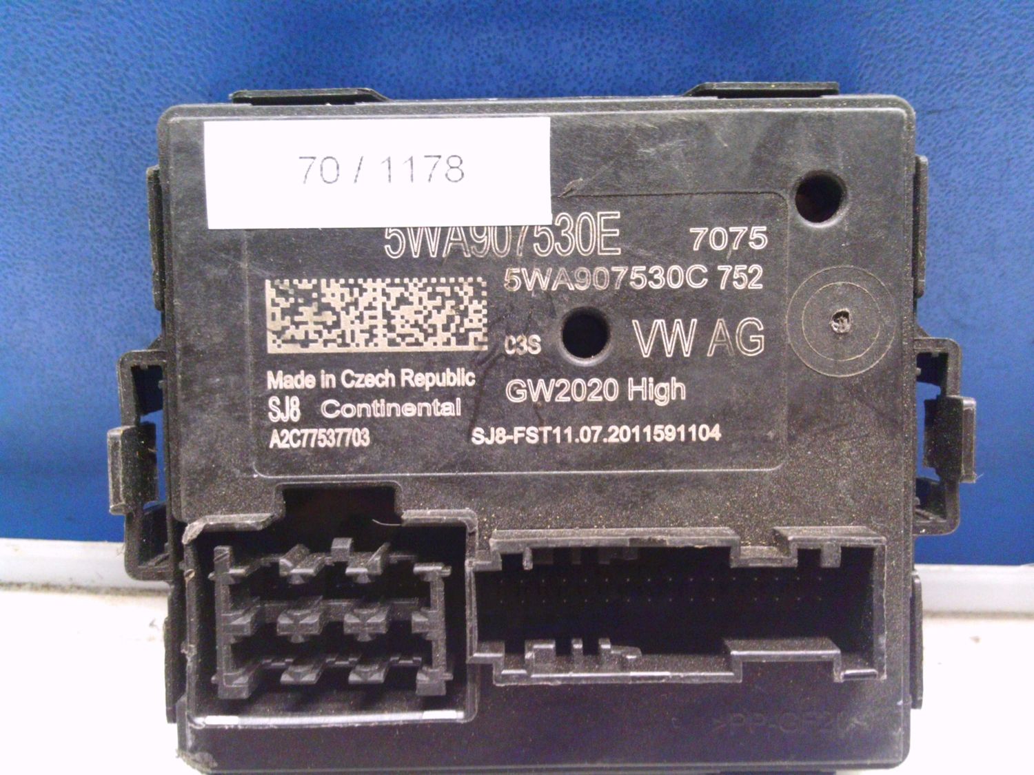 70-1178 Modulo Gateway Continental 5WA907530E   A2C77537703 GW2020   Audi  Varie