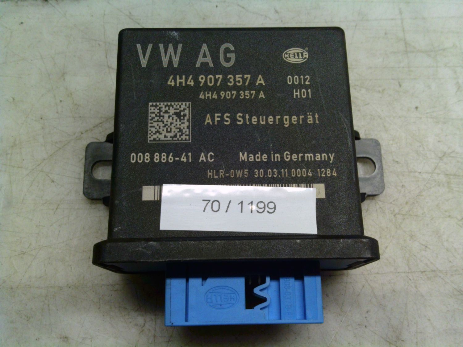 70-1199 Centralina Fari Hella Kg 4H4 907 357 A 4H4907357A     Audi  A 7