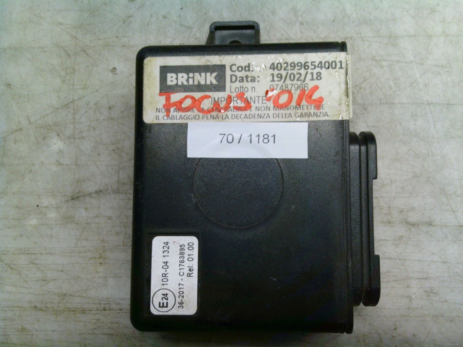 70-1181 Modulo Gancio Traino Brink 40299654001