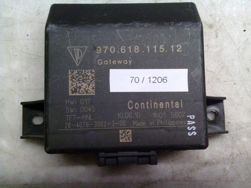 70-1206 Modulo Gateway Continental 970.618.115.12   TF7-MNL 28-4076-3002-3-00 HW: 017 SW: 0045 Porsche  Panamera