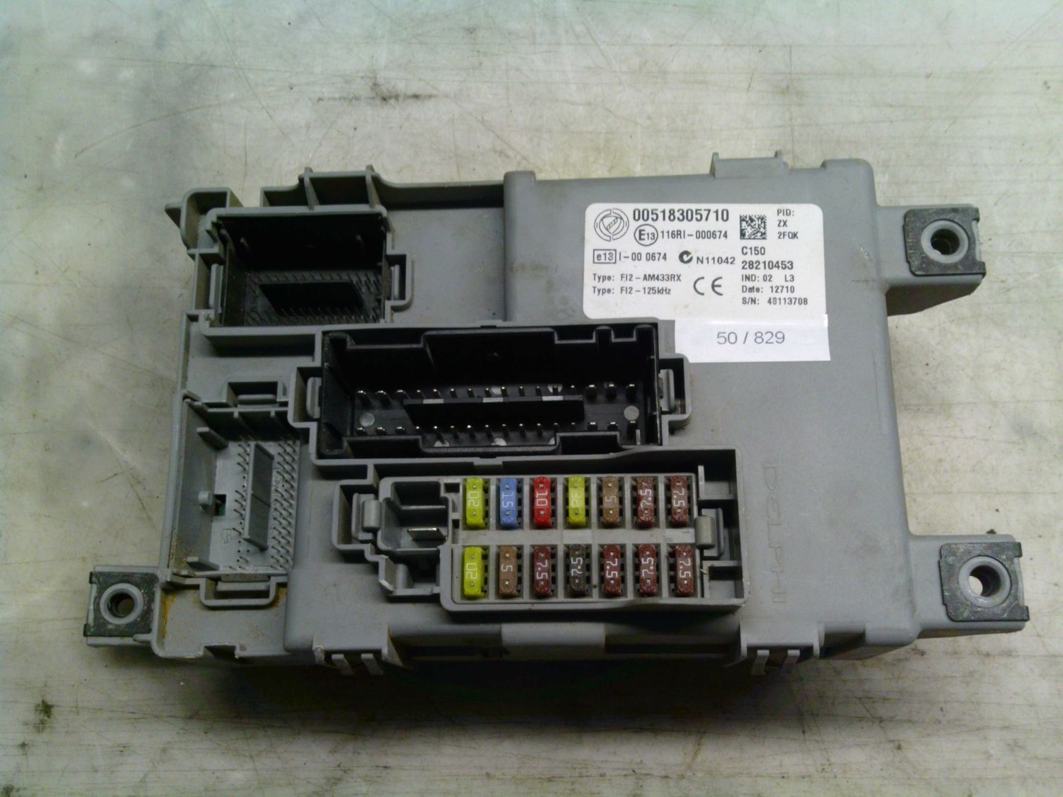 50-829 Body Computer Delphi 00518305710   28210453 02 L3  Fiat Benzina 500
