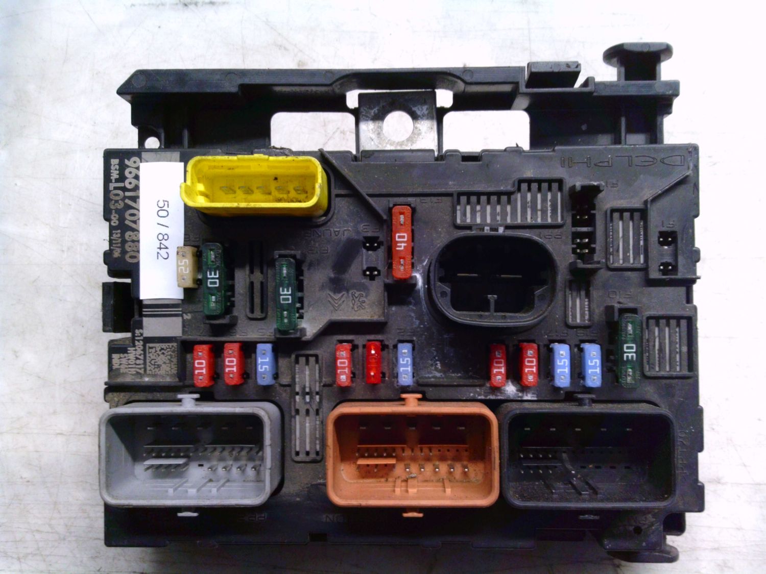 50-842 Body Computer Delphi 9661707880   BSM-L03-00 HW: 01H SW: 6E  Citroen / Peugeot  Varie