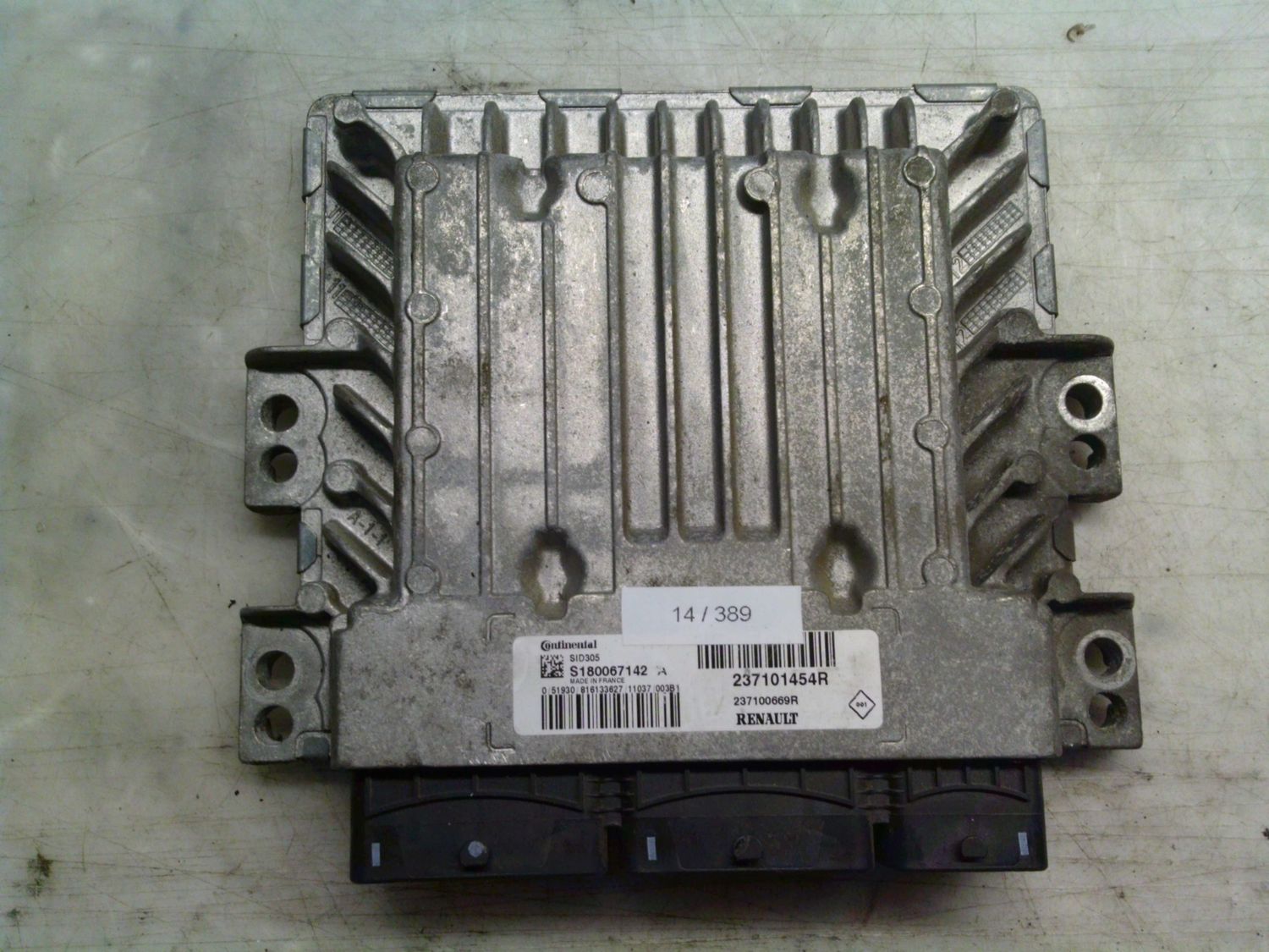 14-389 Centralina Motore Continental S180067142 A S180067142A 237101454R 237100669R SID 305  Renault Diesel Megane_Scenic