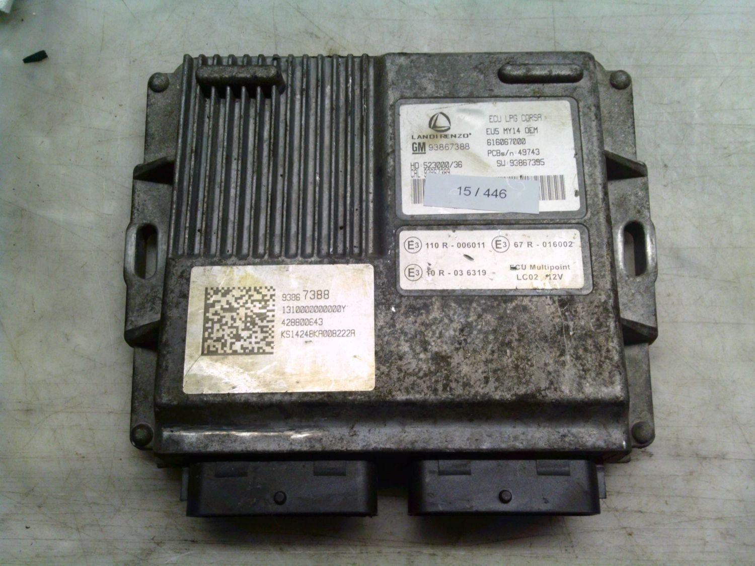 15-446 Centralina Gas Gpl Landi Renzo 616067000   EU5 MY14 OEM 93867388 93867395 523000/36 Opel Benzina / Gpl Corsa