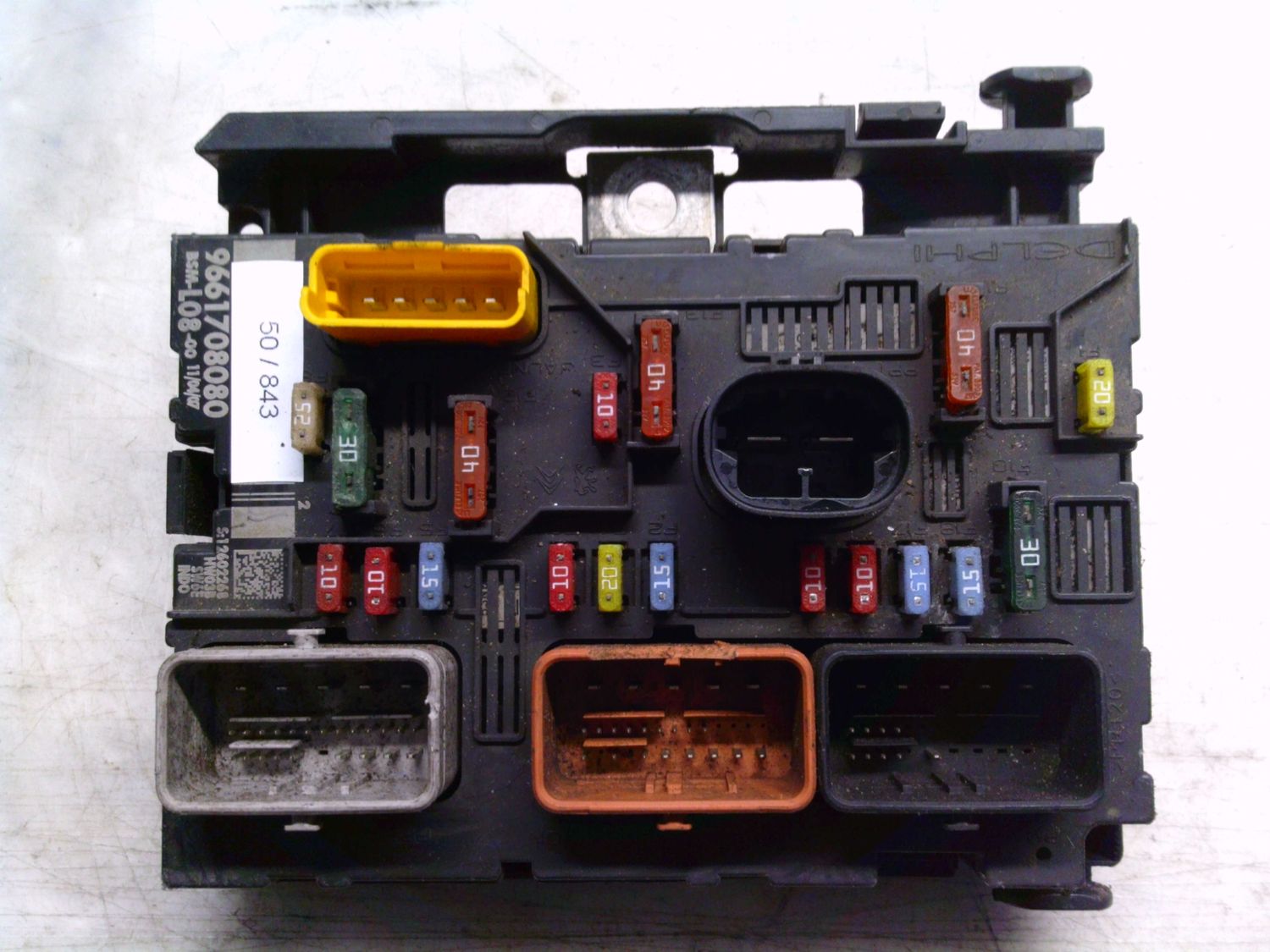 50-843 Body Computer Delphi 9661708080   BSM-L08 HW: 3B SW: 6E  Citroen  C 4