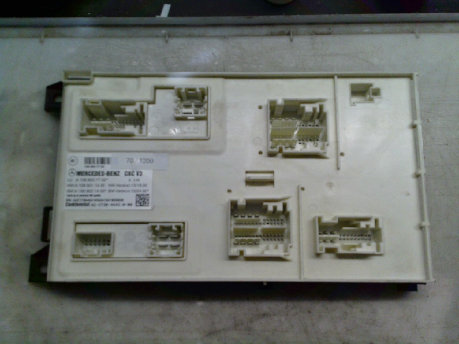 70-1209 Modulo Controllo Bcm Continental A 156 900 77 02 A1569007702 A2-C738-4641-3-00 CBC V3   Mercedes  Varie