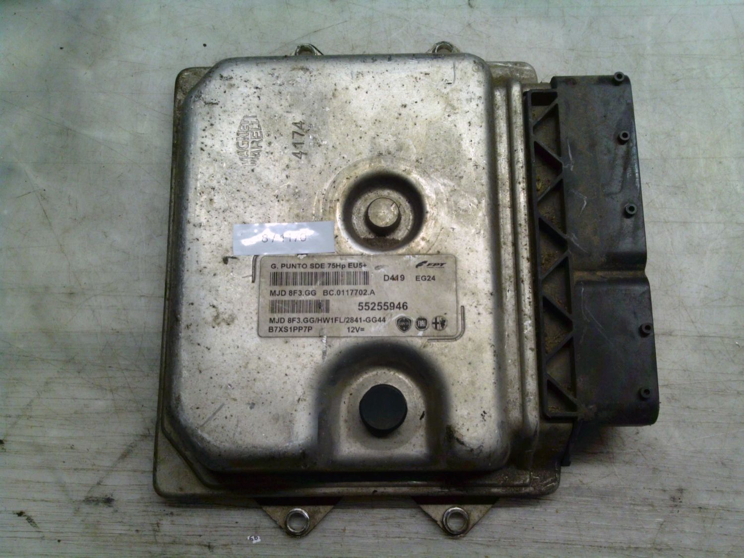 8-1170 Centralina Motore Magneti Marelli 55255946   MJD 8F3.GG BC.0117702.A G. PUNTO SDE 75HP EU5+ HW 1FL/2841-GG44 Fiat Diesel Punto