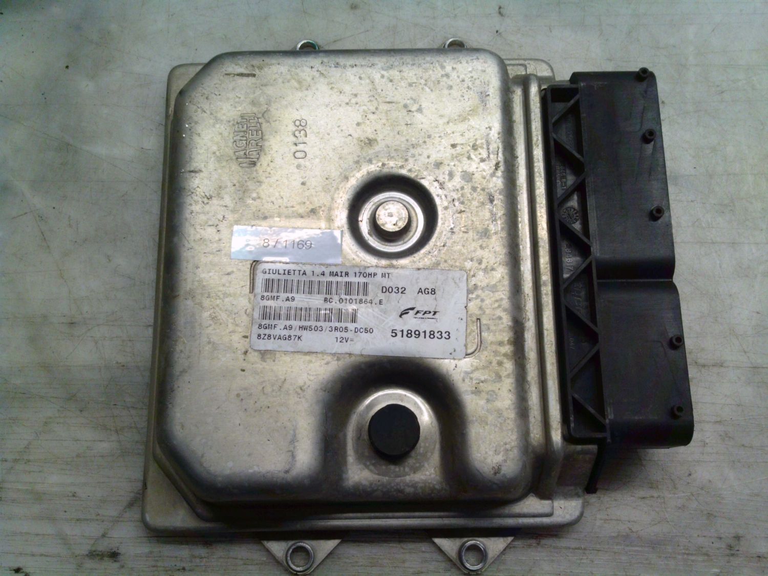 8-1169 Centralina Motore Magneti Marelli 51891833   8GMF.A9 BC.0101864.E HW503/3R05-DC50  Alfa Romeo Diesel Giulietta