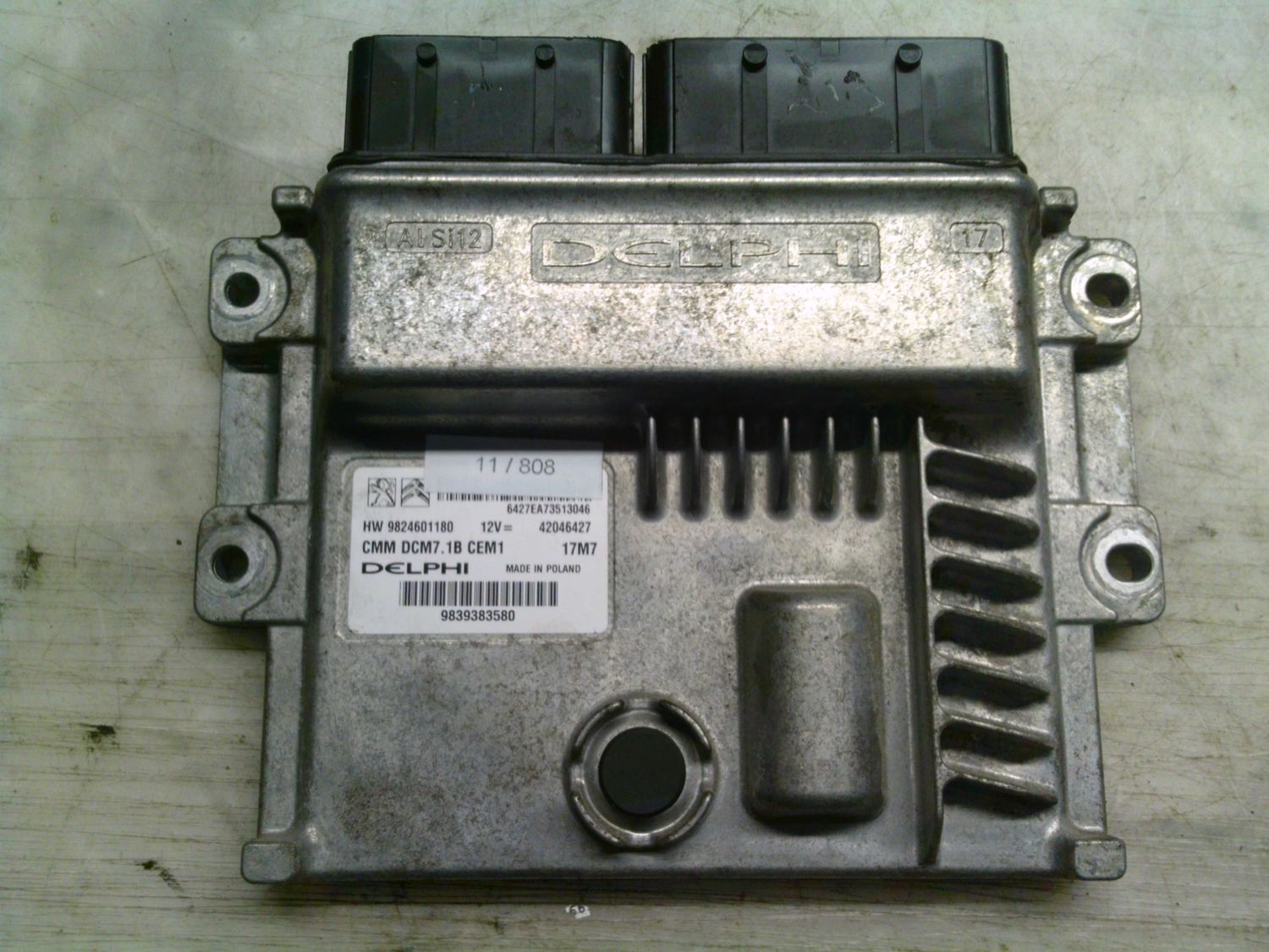 11-808 Centralina Motore Delphi 42046427 HW 9824601180 CMM DCM7.1B CEM1 DCM 7.1B 9839383580 Citroen Diesel Boxer 11-808 Centralina Motore Delphi 42046427 HW 9824601180 CMM DCM7.1B CEM1 DCM 7.1B 9839383580 Citroen Diesel Boxer