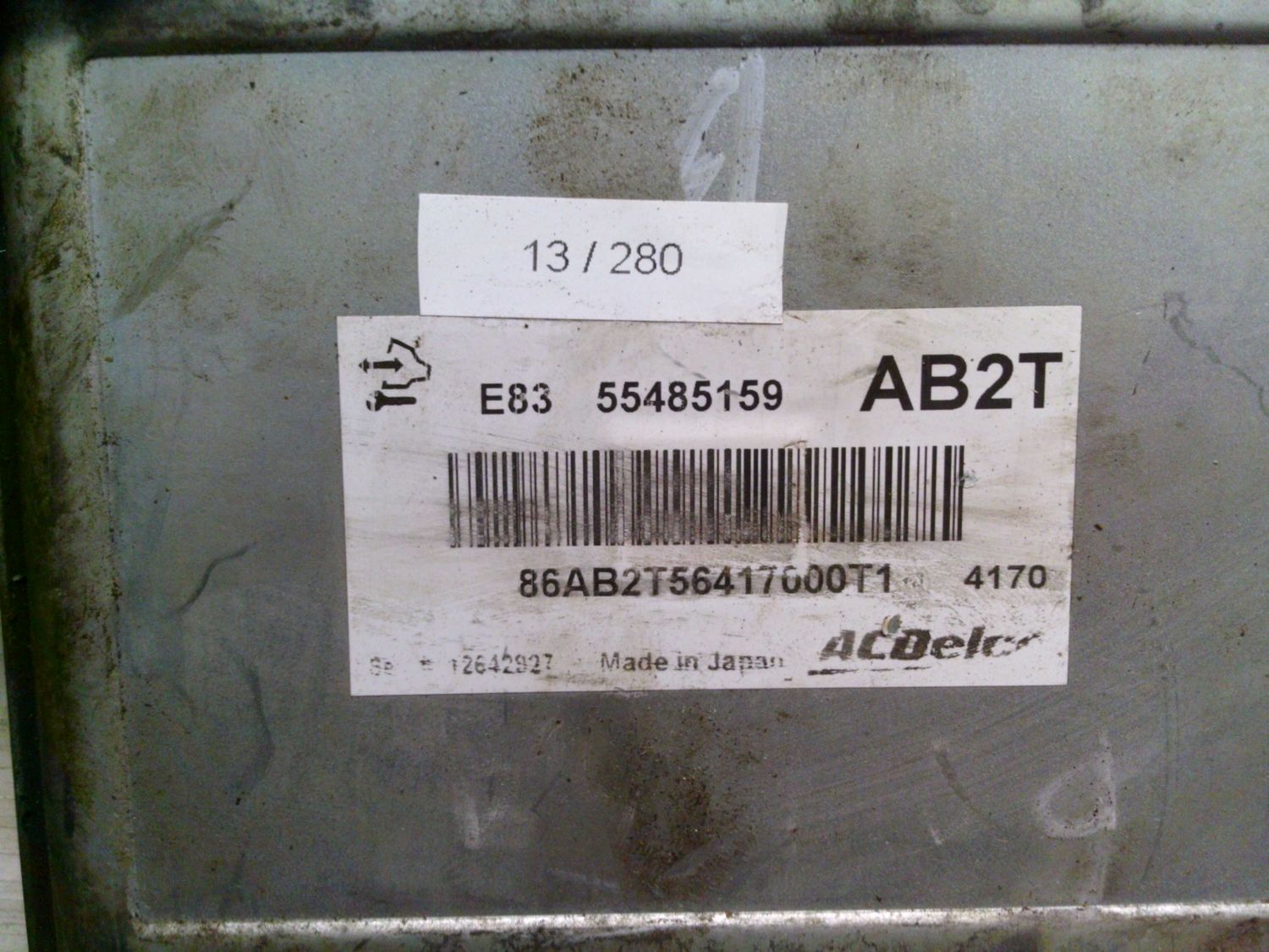 13-280 Centralina Motore Acdelco 55485159   12642927 AB2T  E83 Opel Benzina Corsa