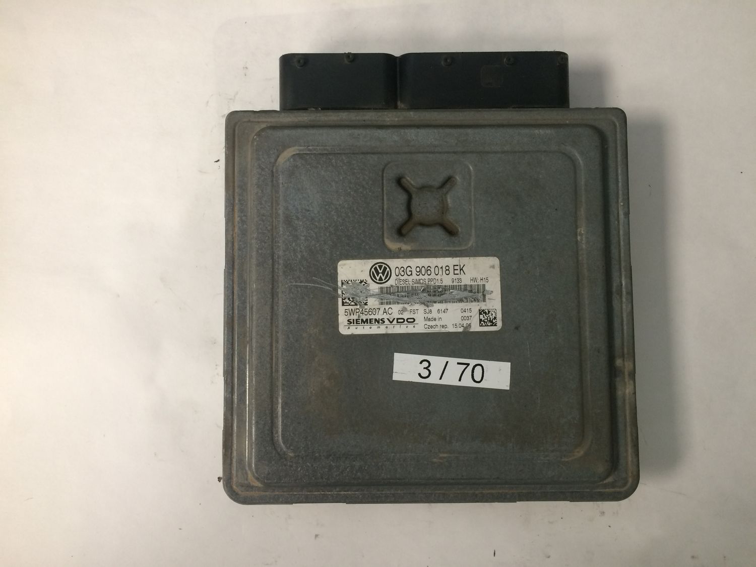 3-70 Centralina Motore Siemens 5WP45607 AC 5WP45607AC 03G 906 018 EK SIMOS PPD1.5 HW H15 Volkswagen Diesel Passat 3-70 Centralina Motore Siemens 5WP45607 AC 5WP45607AC 03G 906 018 EK SIMOS PPD1.5 HW H15 Volkswagen Diesel Passat