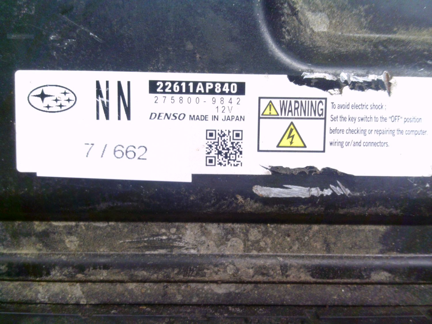 7-662 Centralina Motore Denso 22611AP840 275800-9842 NN Subaru Benzina Outback 7-662 Centralina Motore Denso 22611AP840 275800-9842 NN Subaru Benzina Outback