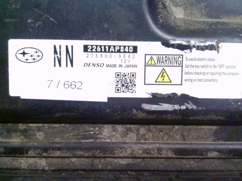 7-662 Centralina Motore Denso 22611AP840   275800-9842 NN   Subaru Benzina Outback