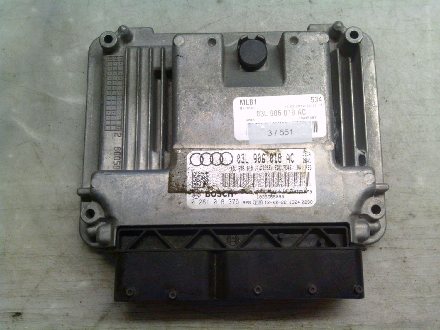 3-551 Centralina Motore Bosch 0 281 018 375 0281018375 03L 906 018 AC 1039S55093 EDC17C46 Audi Diesel A 4 3-551 Centralina Motore Bosch 0 281 018 375 0281018375 03L 906 018 AC 1039S55093 EDC17C46 Audi Diesel A 4