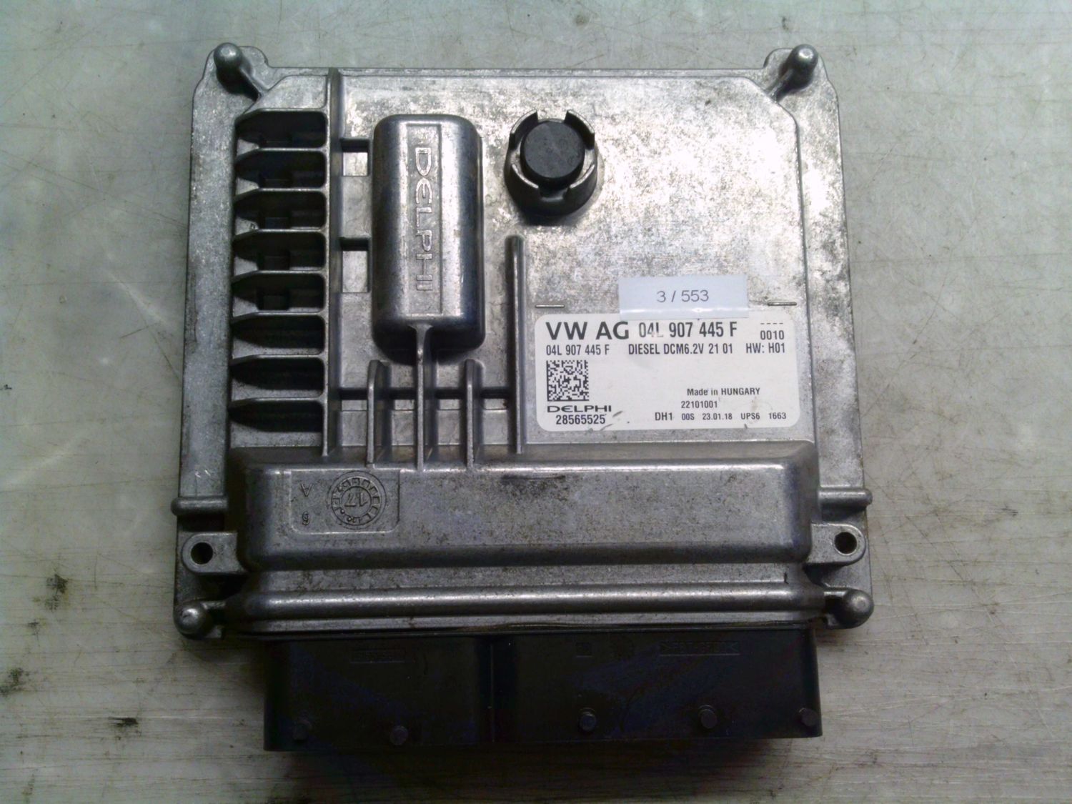 3-553 Centralina Motore Delphi 28565525 04L 907 445 F DCM 6.2V HW: H01 Volkswagen Diesel Polo 3-553 Centralina Motore Delphi 28565525 04L 907 445 F DCM 6.2V HW: H01 Volkswagen Diesel Polo
