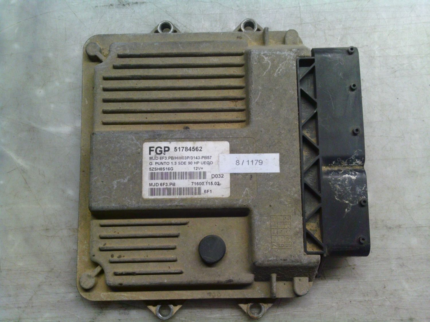 8-1179 Centralina Motore Magneti Marelli 51784562 MJD 6F3.PB 71600.115.02 HW03P/3143-PB57 Fiat Diesel Punto 8-1179 Centralina Motore Magneti Marelli 51784562 MJD 6F3.PB 71600.115.02 HW03P/3143-PB57 Fiat Diesel Punto