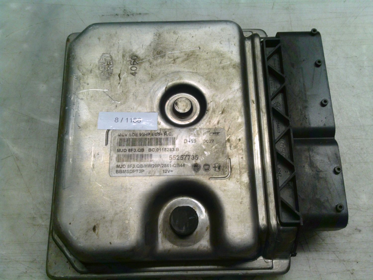8-1186 Centralina Motore Magneti Marelli 55257735 MJD 8F3.QB BC.0118283.B MCV SDE 95HP EU5+ R.C. HW20P/2841-QB44 Fiat Diesel Fiorino_Qubo 8-1186 Centralina Motore Magneti Marelli 55257735 MJD 8F3.QB BC.0118283.B MCV SDE 95HP EU5+ R.C. HW20P/2841-QB44 Fiat Diesel Fiorino_Qubo