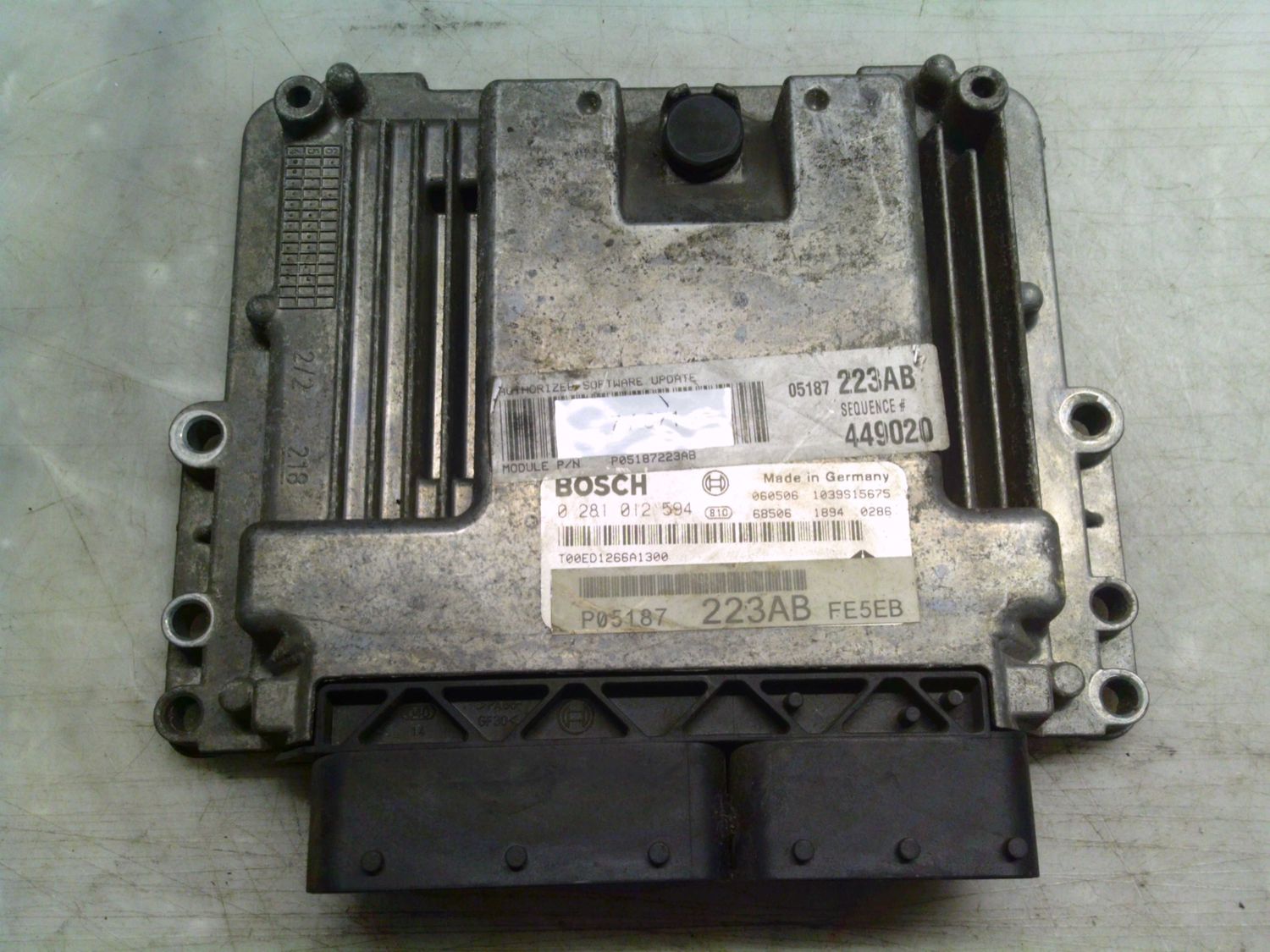 7-671 Centralina Motore Bosch 0 281 012 594 0281012594 P05187 223AB 1039S15675 FE5EB  Jeep Diesel Grand Cherokee