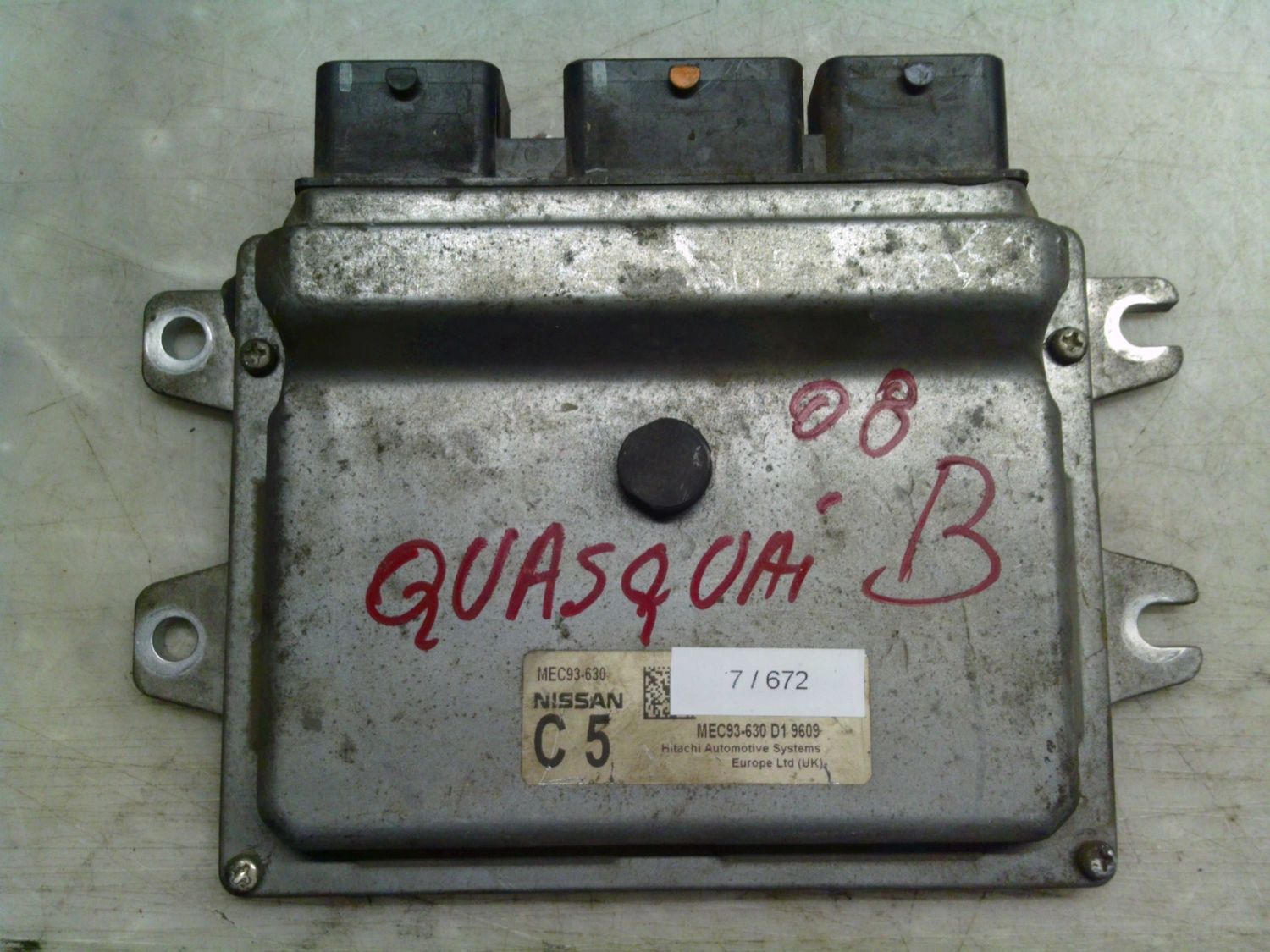 7-672 Centralina Motore Hitachi MEC93-630 MEC93630 C5    Nissan Benzina Qashqai