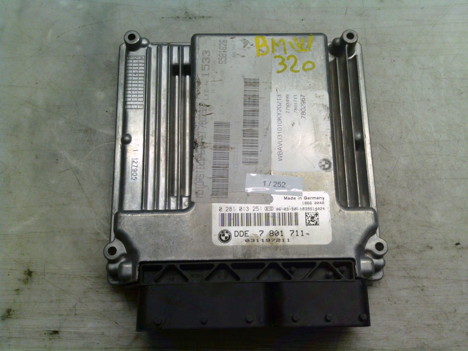 1-252 Centralina Motore Bosch 0 281 013 251 0281013251 7 801 711 1039S14024   Bmw Diesel Varie