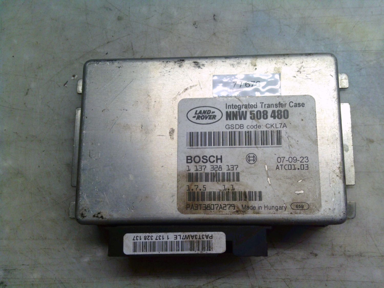 7-676 Centralina Cambio Automatico Bosch 1 137 328 137 1137328137 NNW 508 480 ATCD1.03 Land Rover Range Rover Sport 7-676 Centralina Cambio Automatico Bosch 1 137 328 137 1137328137 NNW 508 480 ATCD1.03 Land Rover Range Rover Sport