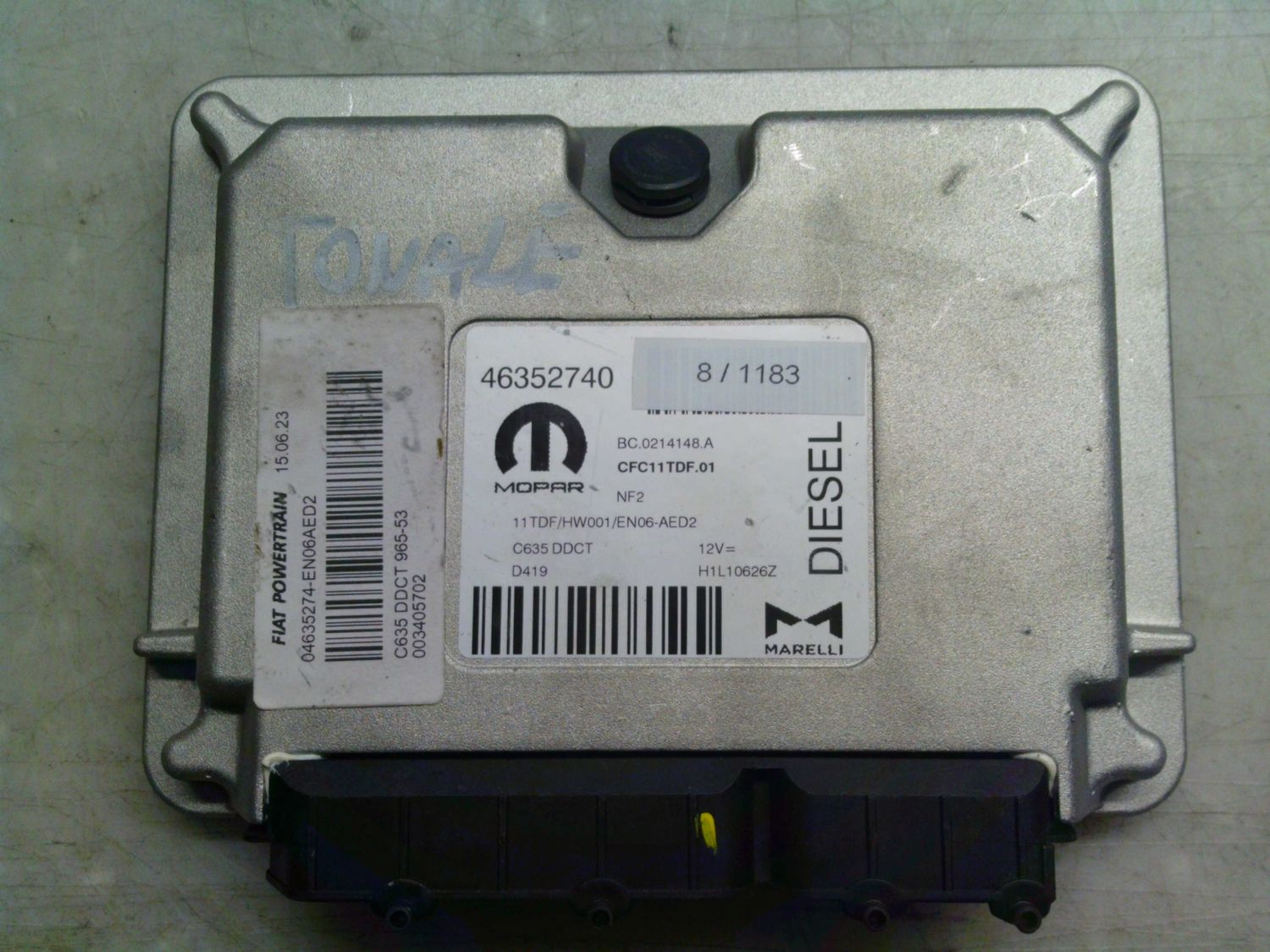 8-1183 Centralina Cambio Automatico Magneti Marelli 46352740 CFC 11TDF.01 BC.0214148.A HW001/EN06-AED2 Alfa Romeo Tonale 8-1183 Centralina Cambio Automatico Magneti Marelli 46352740 CFC 11TDF.01 BC.0214148.A HW001/EN06-AED2 Alfa Romeo Tonale