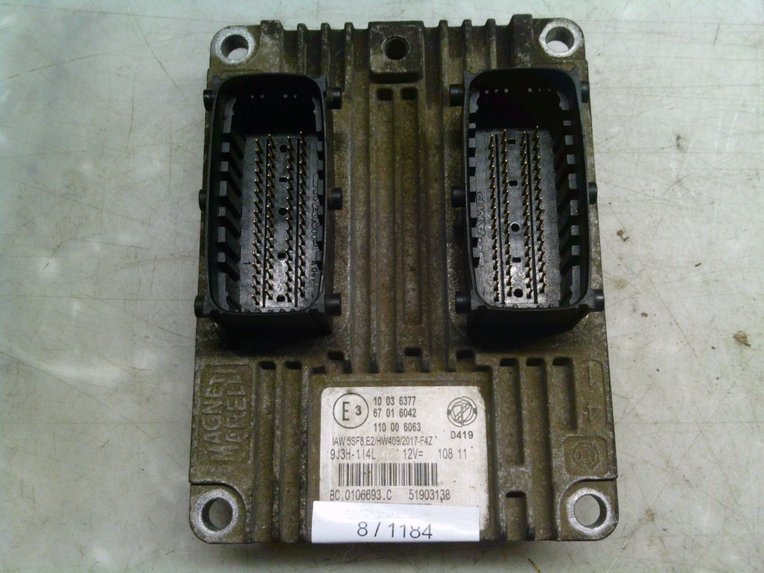 8-1184 Centralina Motore Magneti Marelli IAW 5SF8.E2 IAW5SF8.E2   BC.0106693.C 51903138 HW409/2017-F4Z Alfa Romeo / Fiat / Lancia Benzina Varie