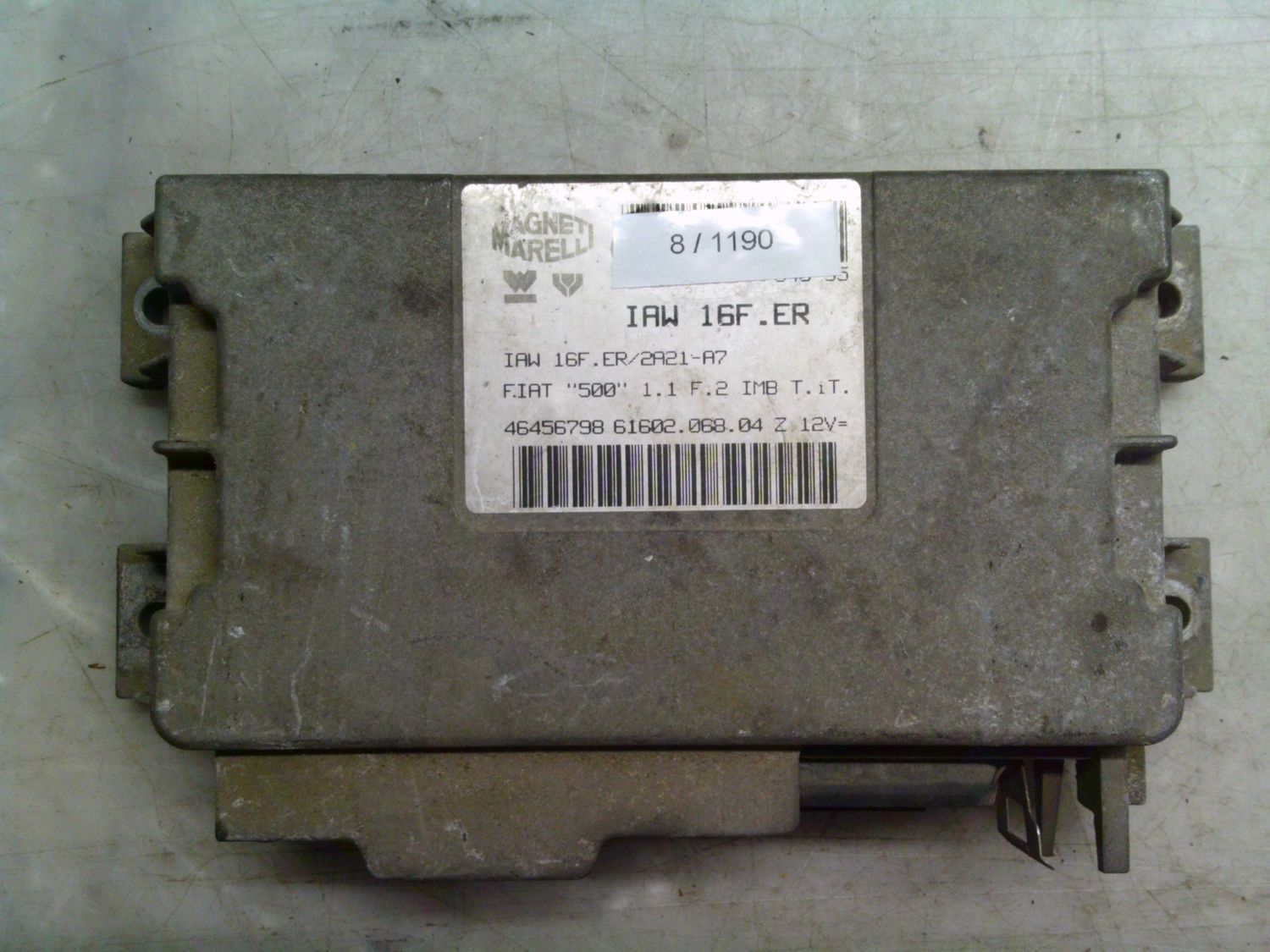 8-1190 Centralina Motore Magneti Marelli IAW 16F.ER IAW16F.ER 61602.068.04  46456798  Fiat Benzina 500