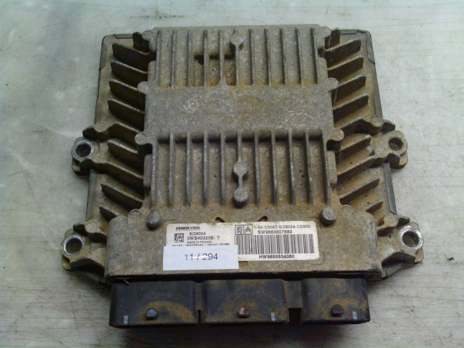 11-294 Centralina Motore Siemens 5WS40320E-T 5WS40320ET 9655534080 9663607880 SID 803A  Citroen / Peugeot Benzina Varie
