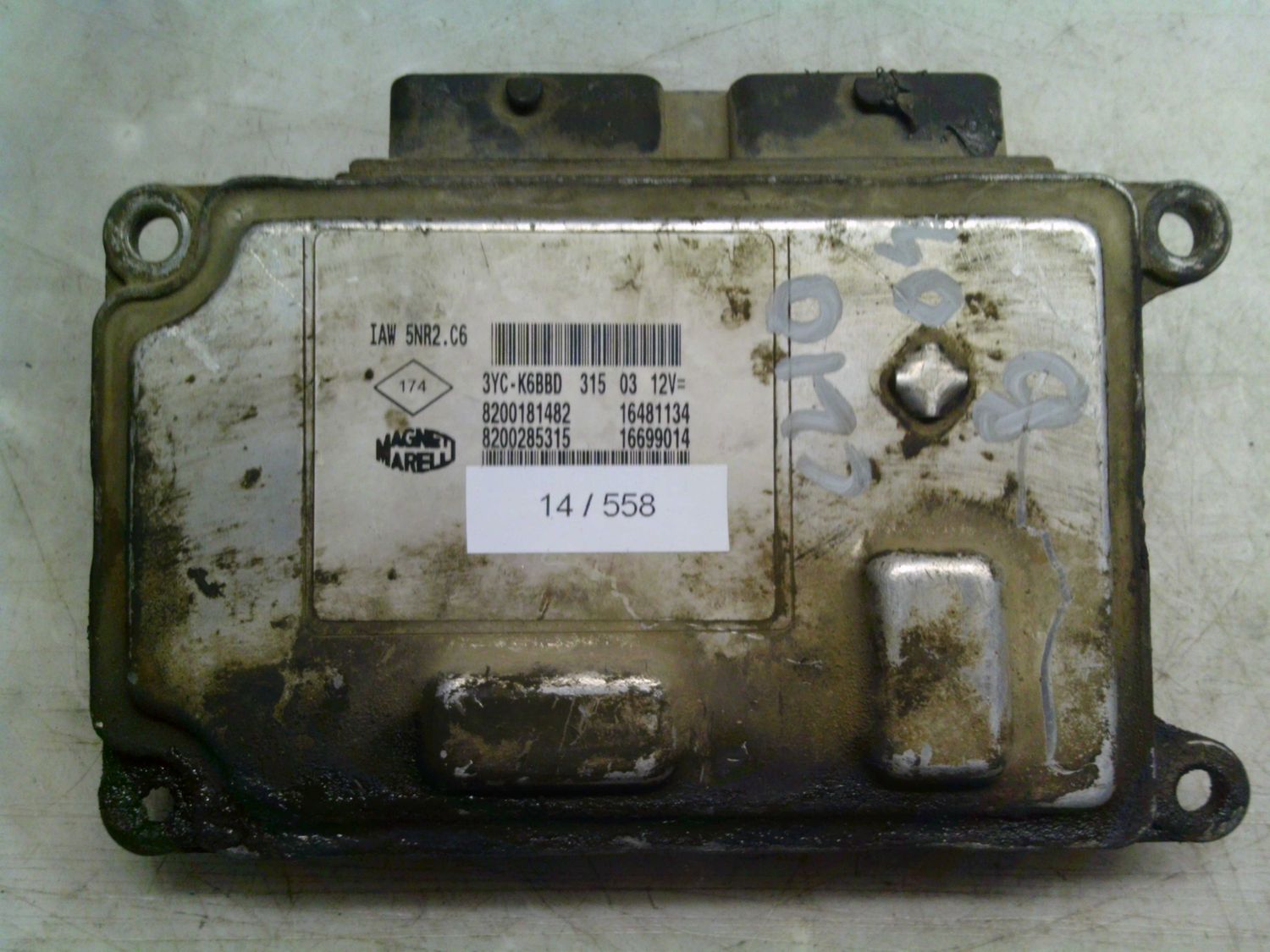 14-558 Centralina Motore Magneti Marelli IAW 5NR2.C6 IAW5NR2.C6 8200181482  8200285315 16481134   16699014 Renault Benzina Clio