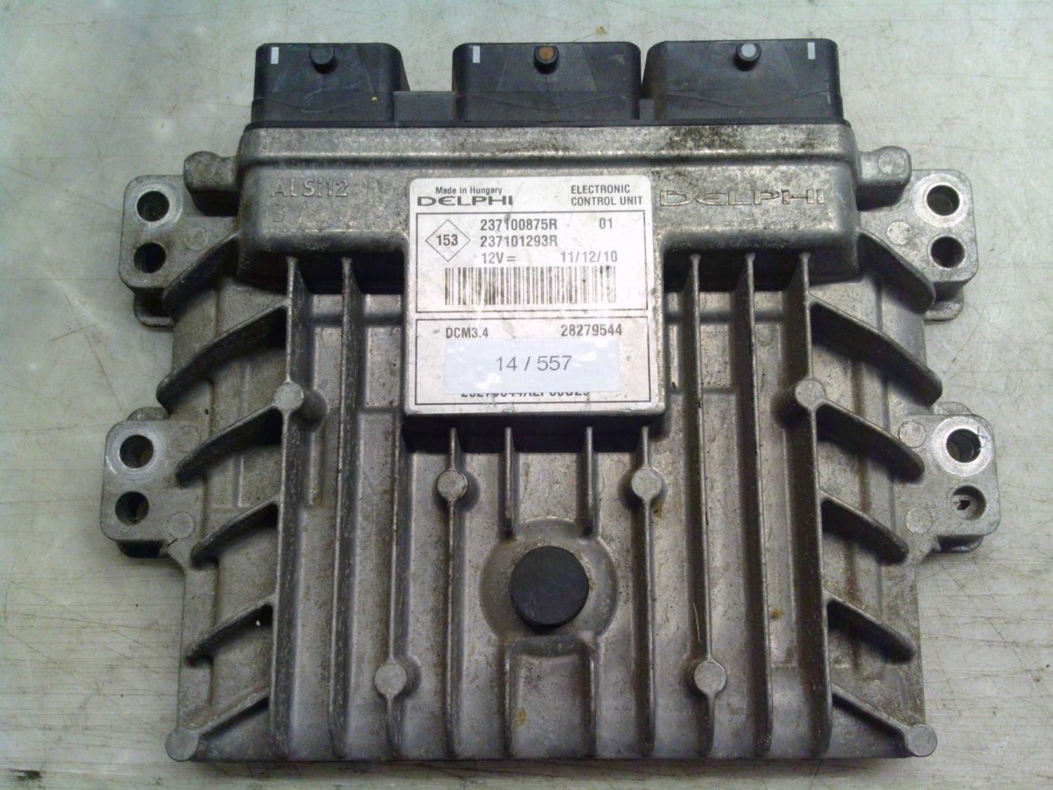 14-557 Centralina Motore Delphi 28279544   237100875R 237101293R DCM 3.4   Renault Diesel Megane_Scenic