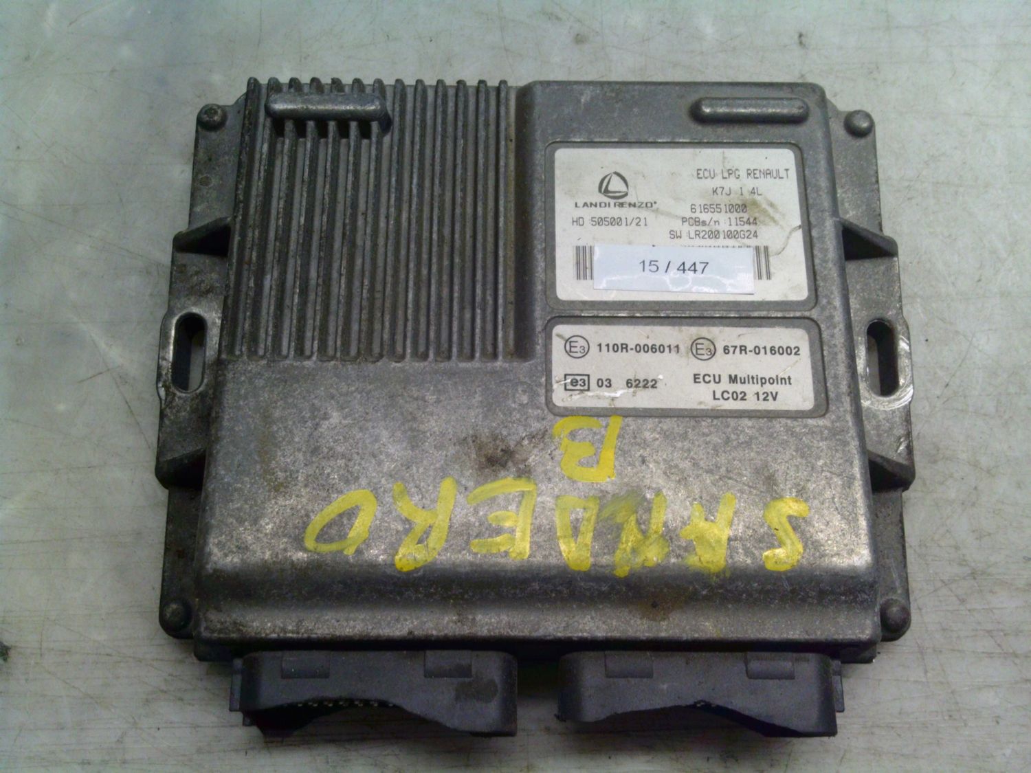 15-447 Centralina Gas Gpl Landi Renzo 616551000   K7J 1.4 L HD: 505001/21 SW LR200100G24  Renault Benzina / Gpl Varie