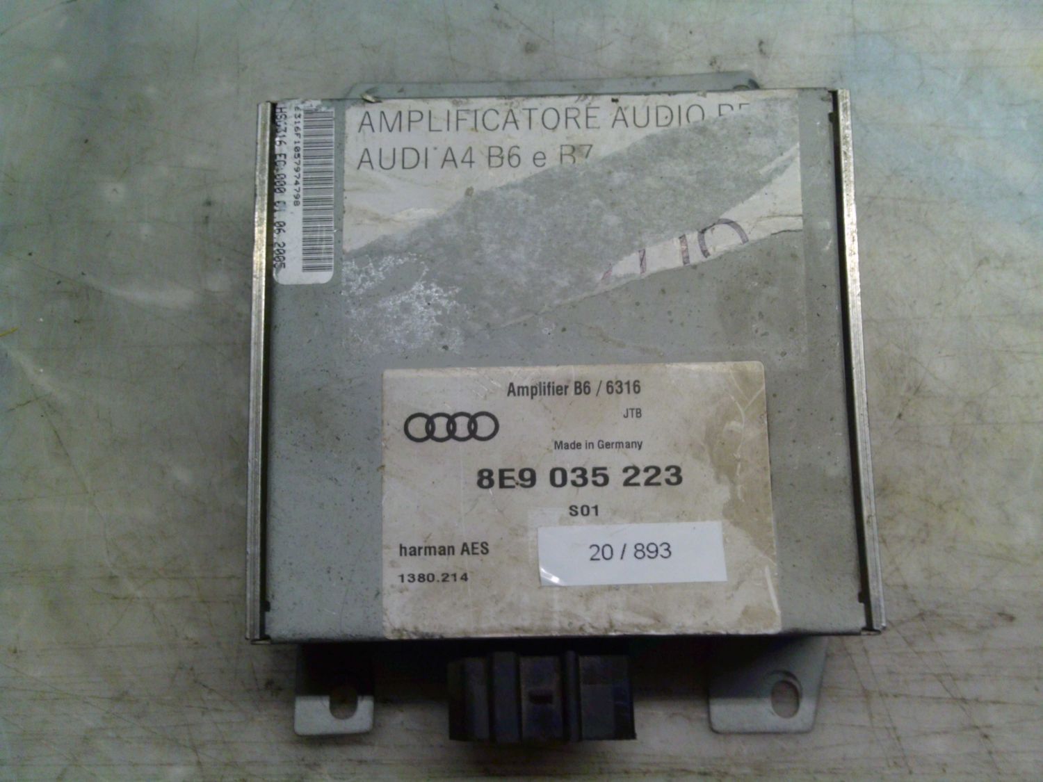 20-893 Amplificatore Audio Harman 8E9 035 223 8E9035223 B6/6316 S01   Audi  A 4