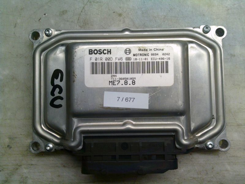 7-677 Centralina Motore Bosch F 01R 00D FW6 F01R00DFW6 T11-3605010GM R2025-0004810 ME7.8.8  Dr Benzina / Gpl 5