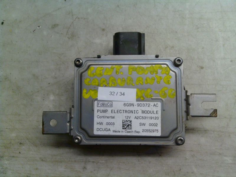32-34 Centralina Pompa Alimentazione Continental 6G9N-9D372-AC 6G9N9D372AC A2C53119120 HW: 0003 SW: 0002  Volvo Diesel Xc 60