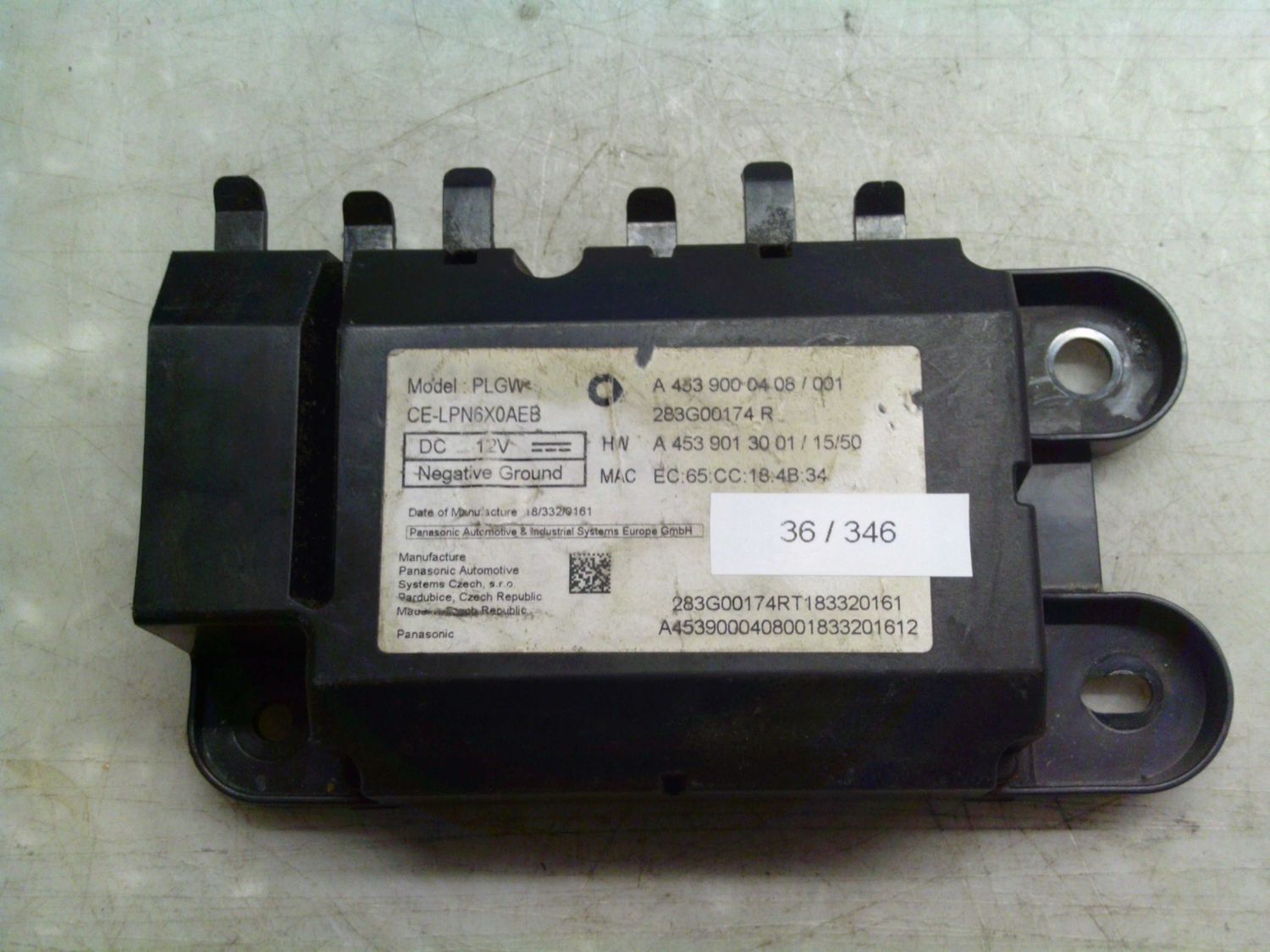 36-346 Convertitore Di Tensione Panasonic A 453 900 04 08 /001 A4539000408001 283G00174 R PLGW CE-LPN6X0AEB  Smart  453