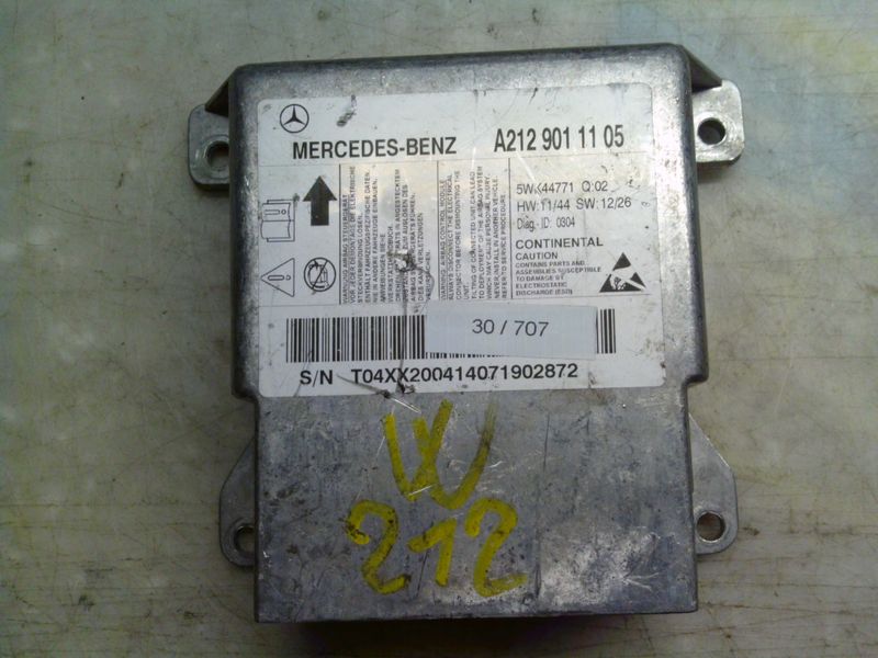 30-707 Centralina Airbag Continental A 212 901 11 05 A2129011105 5WK44771 Q 02   Mercedes  Classe E