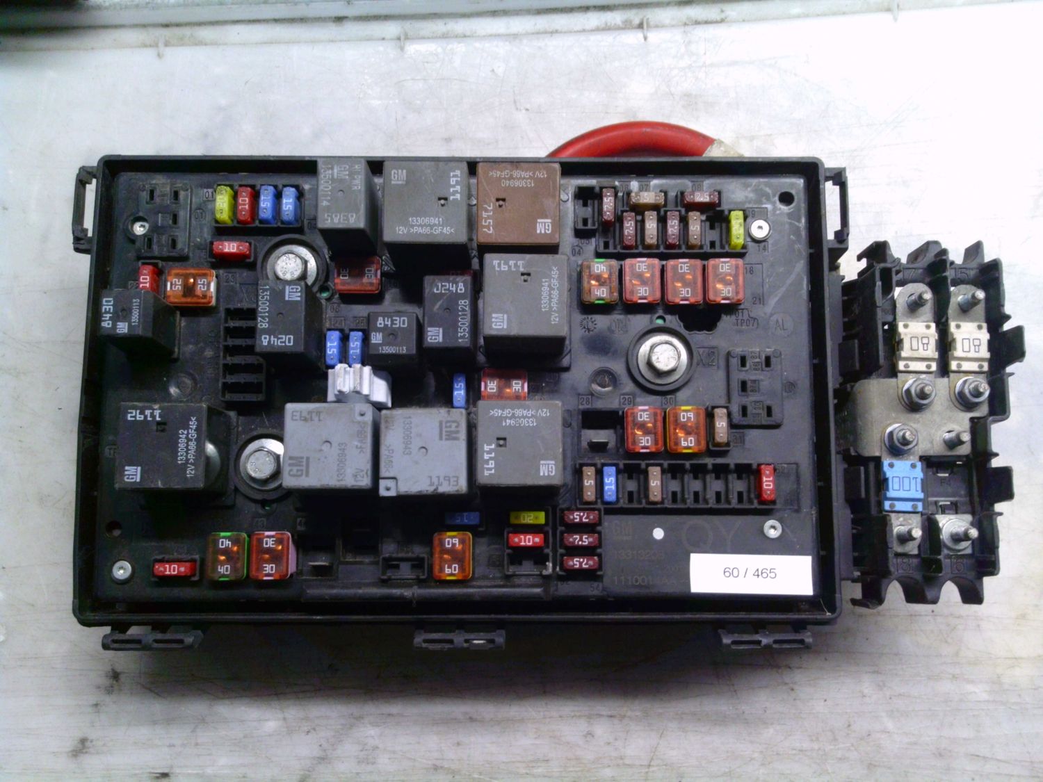 60-465 Scatola Fusibili Gm 13313208   1110014AA QY 34-0  Opel Diesel Astra