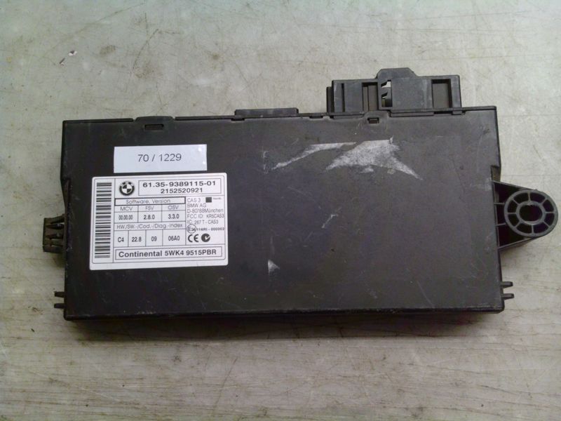 70-1229 Centralina Modulo Confort Continental 5WK4 9515PBR 5WK49515PBR 61.35-9389115-01 2152520921 CAS 3  Bmw  Serie X