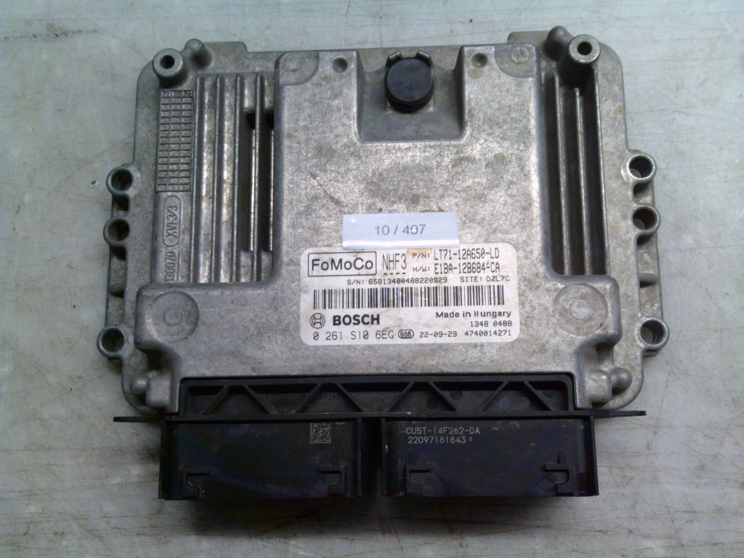 10-407 Centralina Motore Bosch 0 261 S10 6EG 0261S106EG LT71-12A650-LD E1BA-12B684-CA 4740014271 NHF3 Ford Elettrica / Benzina Transit