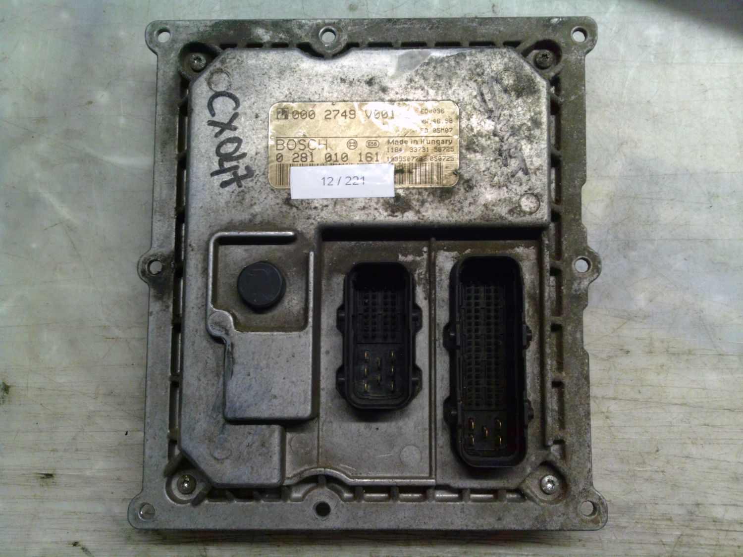 12-221 Centralina Motore Bosch 0 281 010 161 0281010161 000 2749 V001 1039S07202 HW46.98  Smart Diesel 450