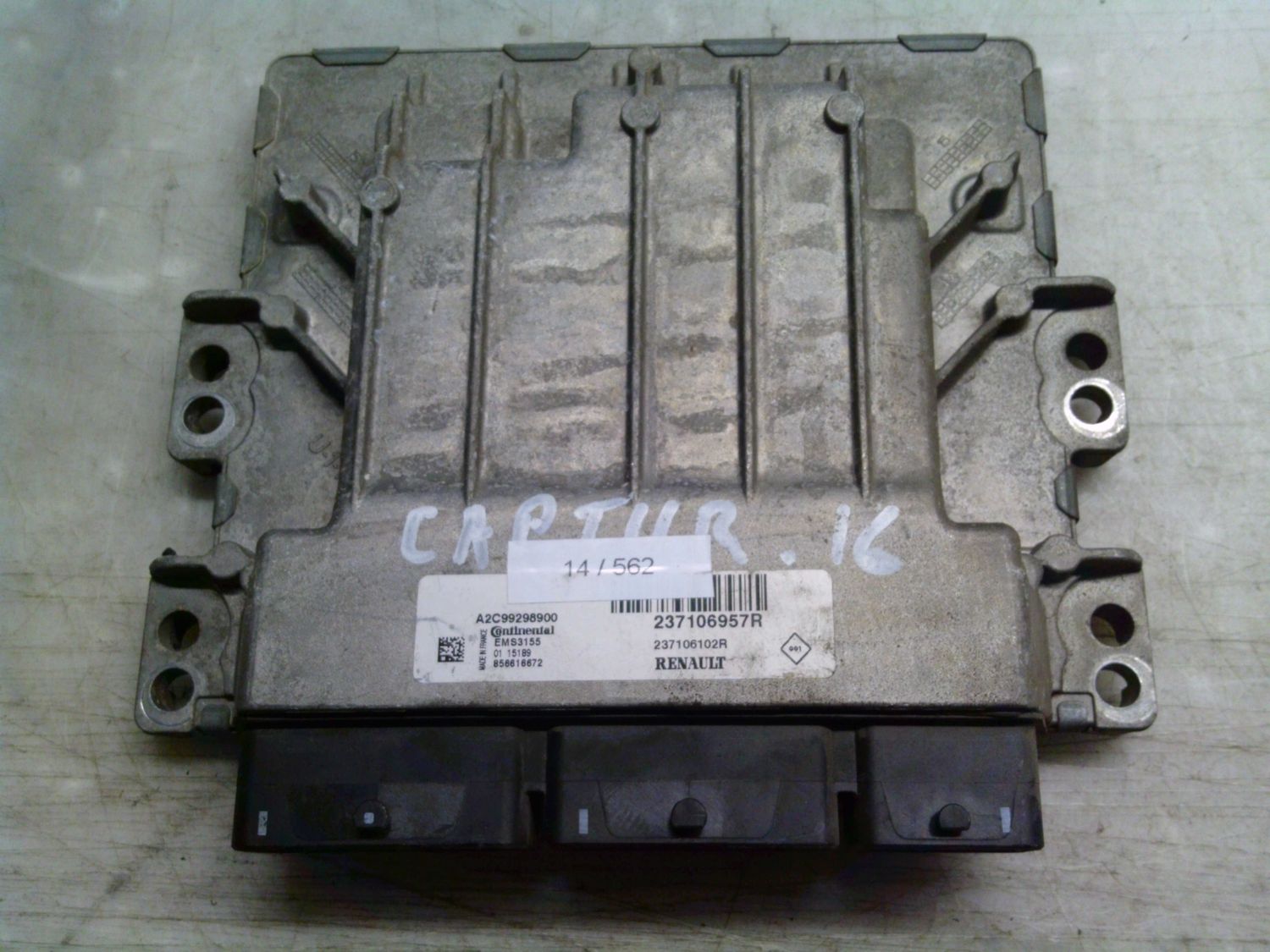 14-562 Centralina Motore Continental 237106957R   A2C99298900 237106102R EMS3155  Renault Diesel Captur