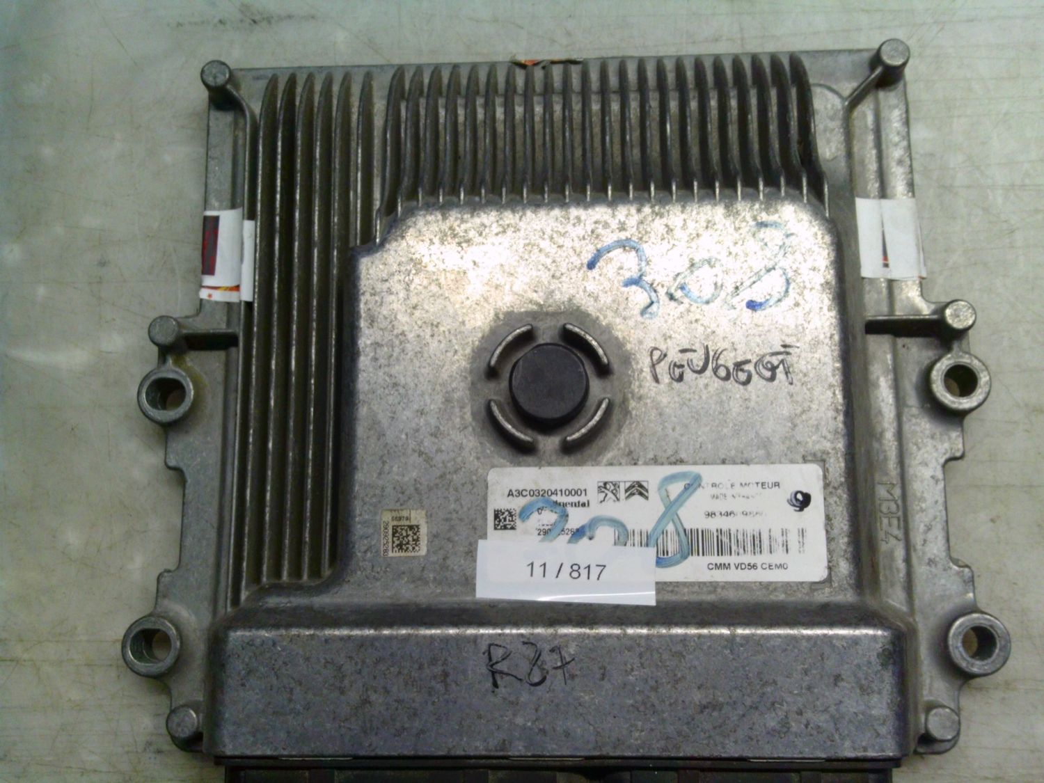 11-817 Centralina Motore Continental A3C0320410001   9834609880 9815023380 VD56.1   Citroen / Peugeot Benzina Varie
