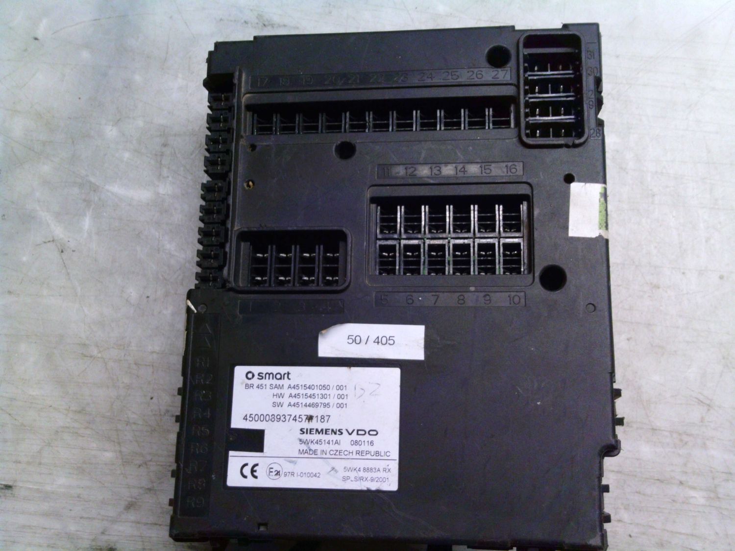 50-405 Body Computer Siemens 5WK45141AI   A4515401050 SW A4514469795 HW A4515451301  Smart  451