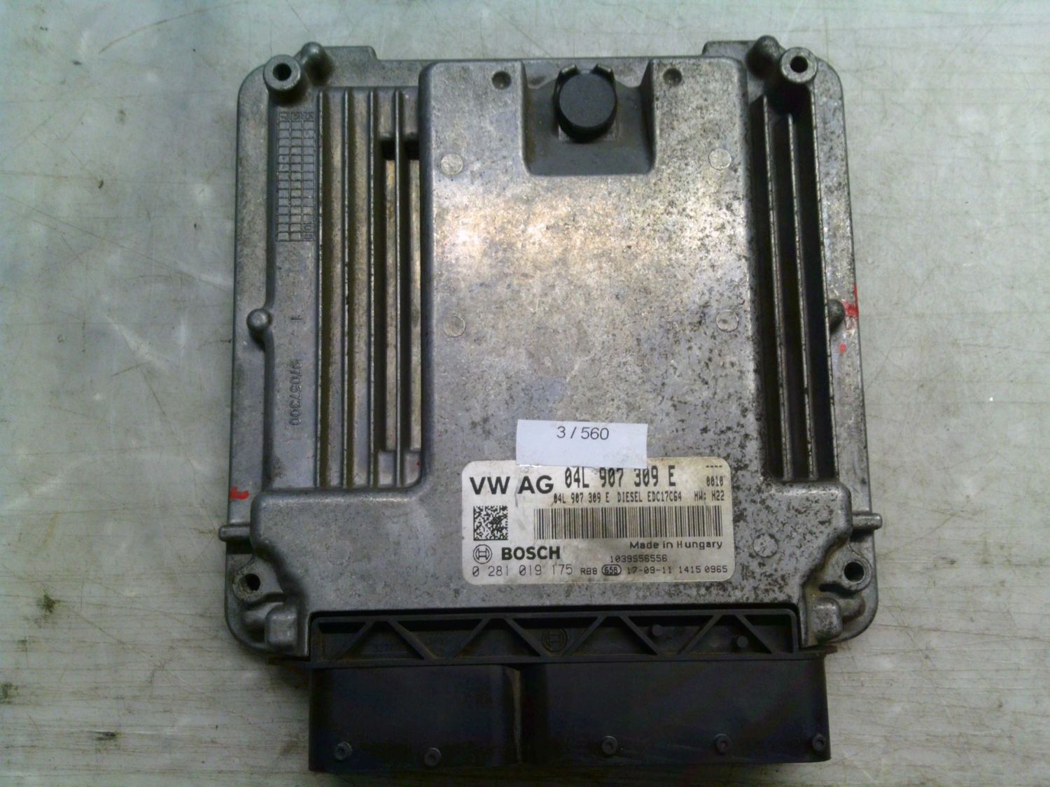 3-560 Centralina Motore Bosch 0 281 019 175 0281019175 04L 907 309 E 1039S56556 EDC17C64 Audi Diesel A 3 3-560 Centralina Motore Bosch 0 281 019 175 0281019175 04L 907 309 E 1039S56556 EDC17C64 Audi Diesel A 3