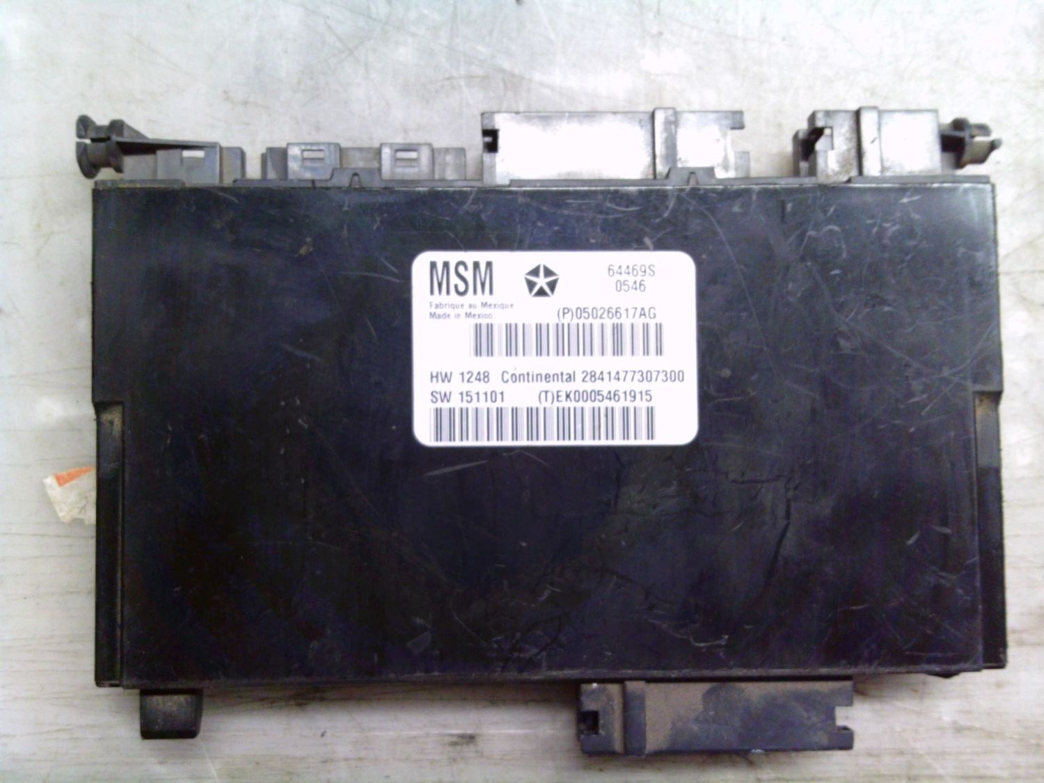 70-1258 Modulo Memoria Sedili Continental P05026617AG 64469S 2841477307300 HW: 1248 SW: 151101 Dodge Durango 70-1258 Modulo Memoria Sedili Continental P05026617AG 64469S 2841477307300 HW: 1248 SW: 151101 Dodge Durango